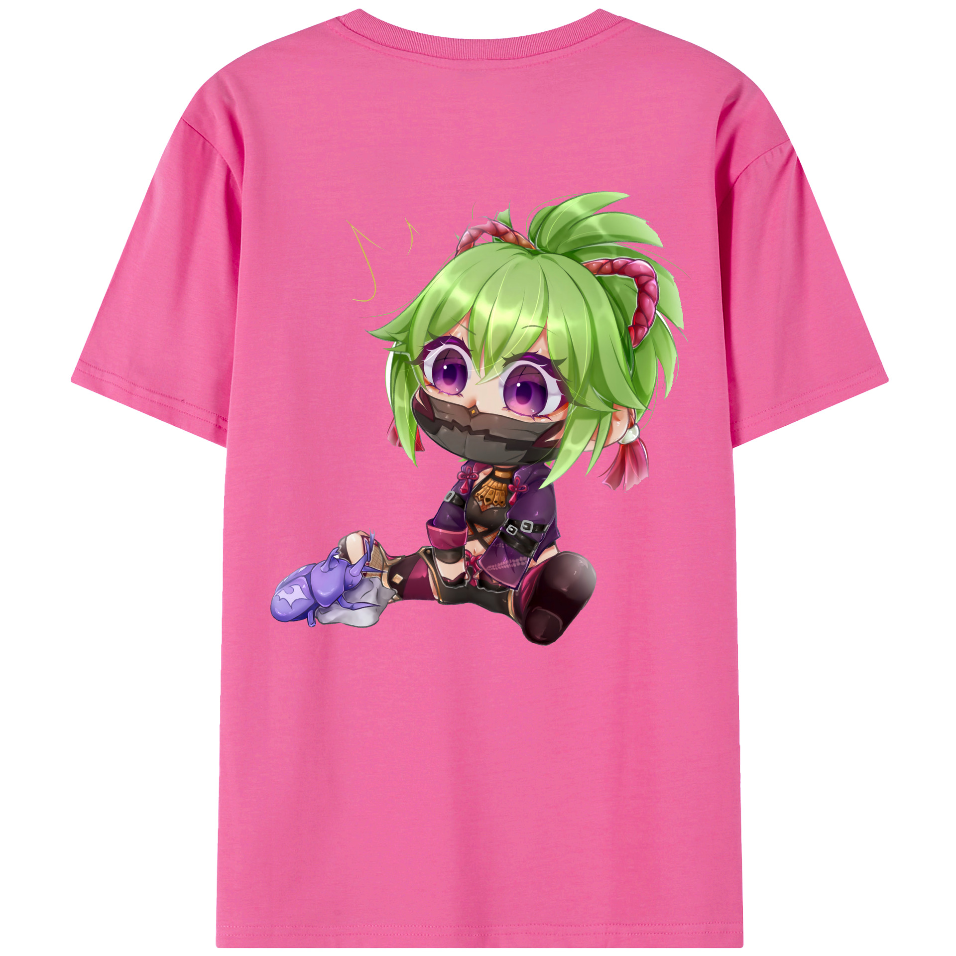 げんし神  久岐忍 くき しのぶ genshin Kuki Shinobu レディース半袖Tシャツ(バックプリント)